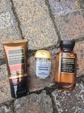 Bath & Body Works Mahogany Teakwood Gift Set - Brown/Gold